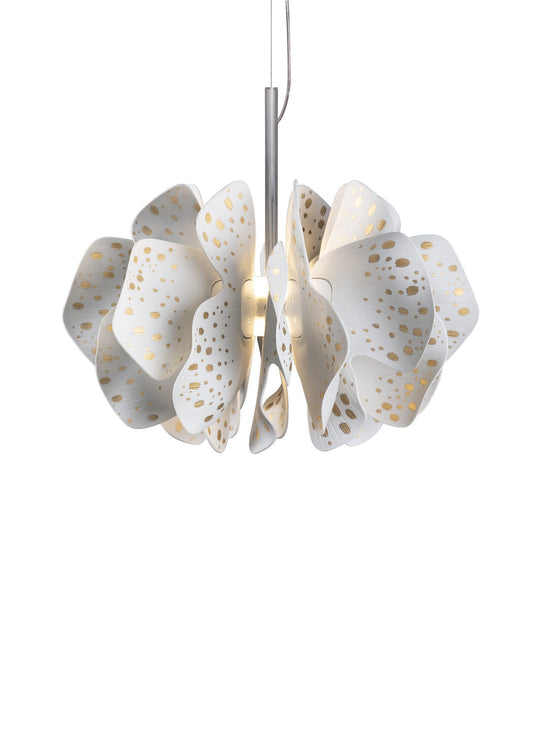 Nightbloom Hanging Lamp 40cm White and Gold