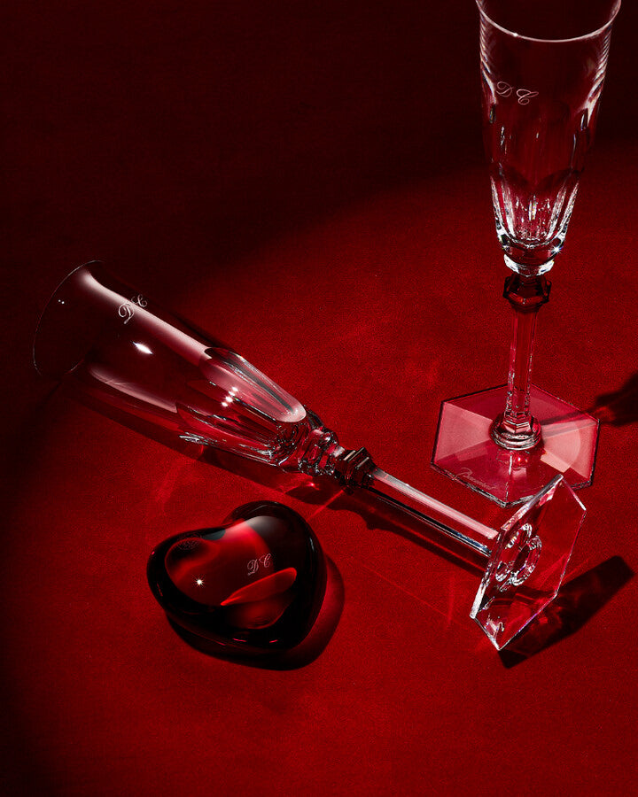 Baccarat Harcourt Eve Champagne Flutes Set of 2 - Red