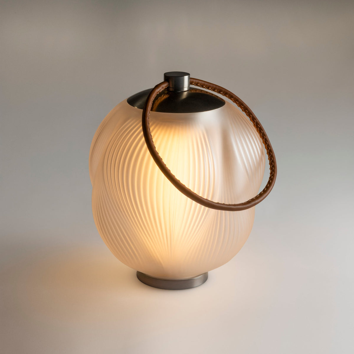 Lalique Alizé portable lamp - Nickel