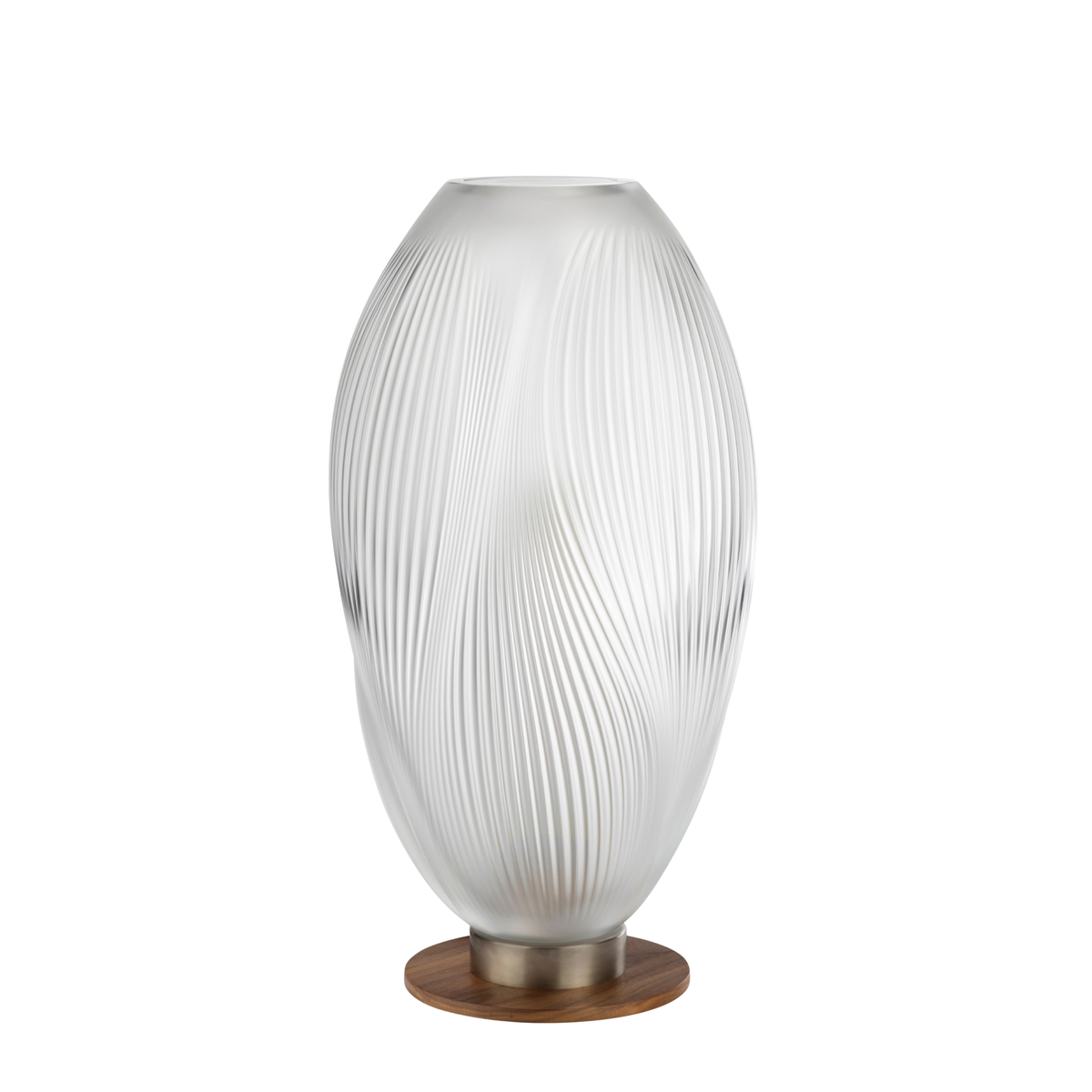 Lalique Alizé XXL table lamp - Nickle
