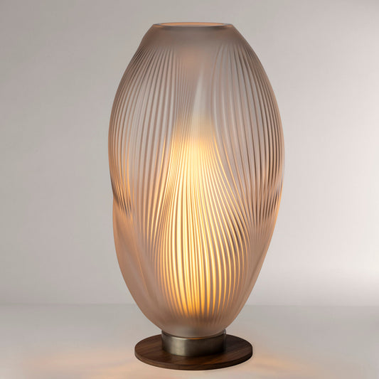 Lalique Alizé XXL table lamp - Nickle