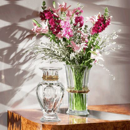 Baccarat Harcourt 1841 Vase Clear and Gold Crystal Vase by  Baccarat at   FormFluent Sydney, Australia