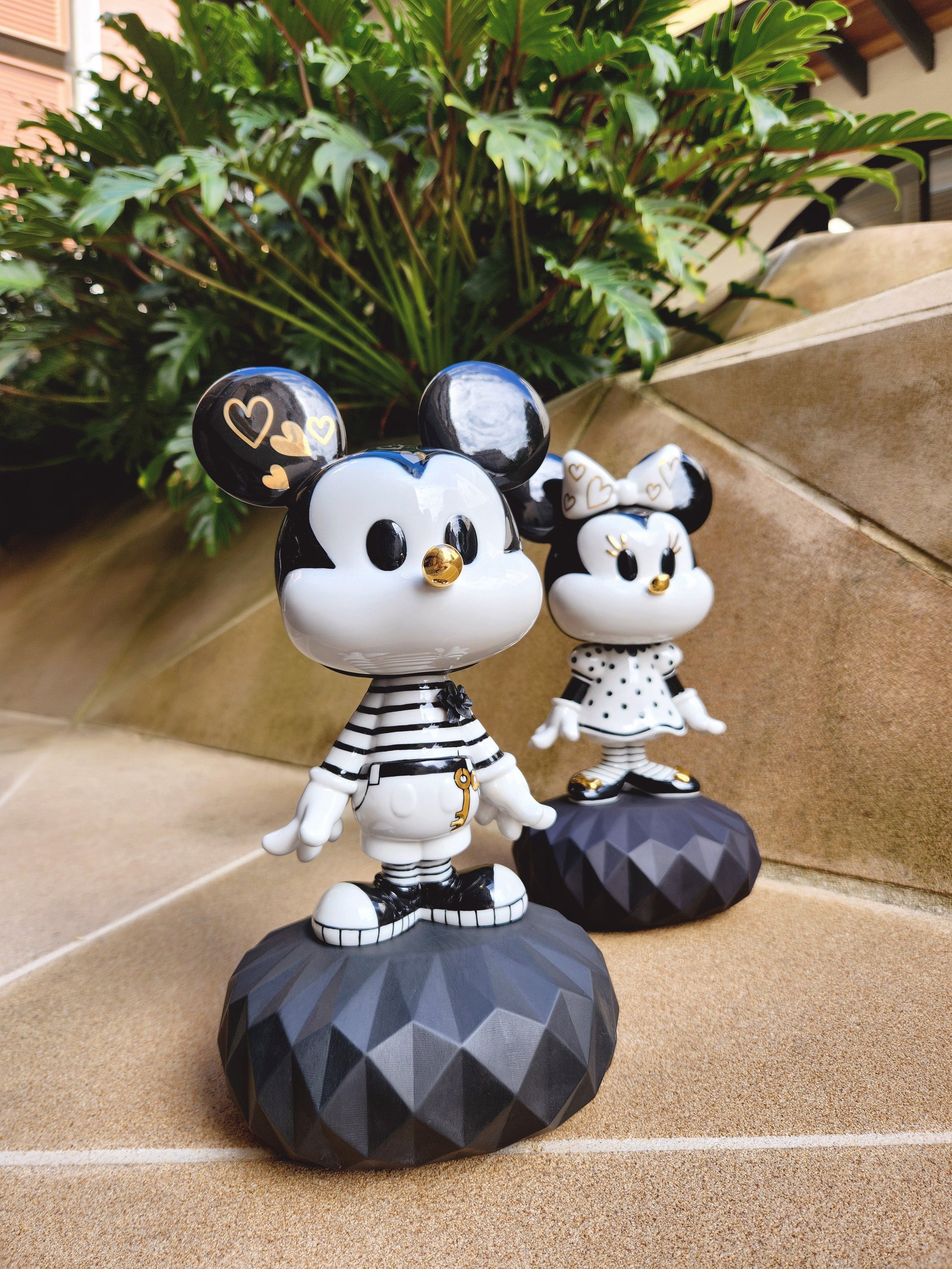 Lladró Mickey in Black and White Sculpture  - FormFluent Sydney Australia