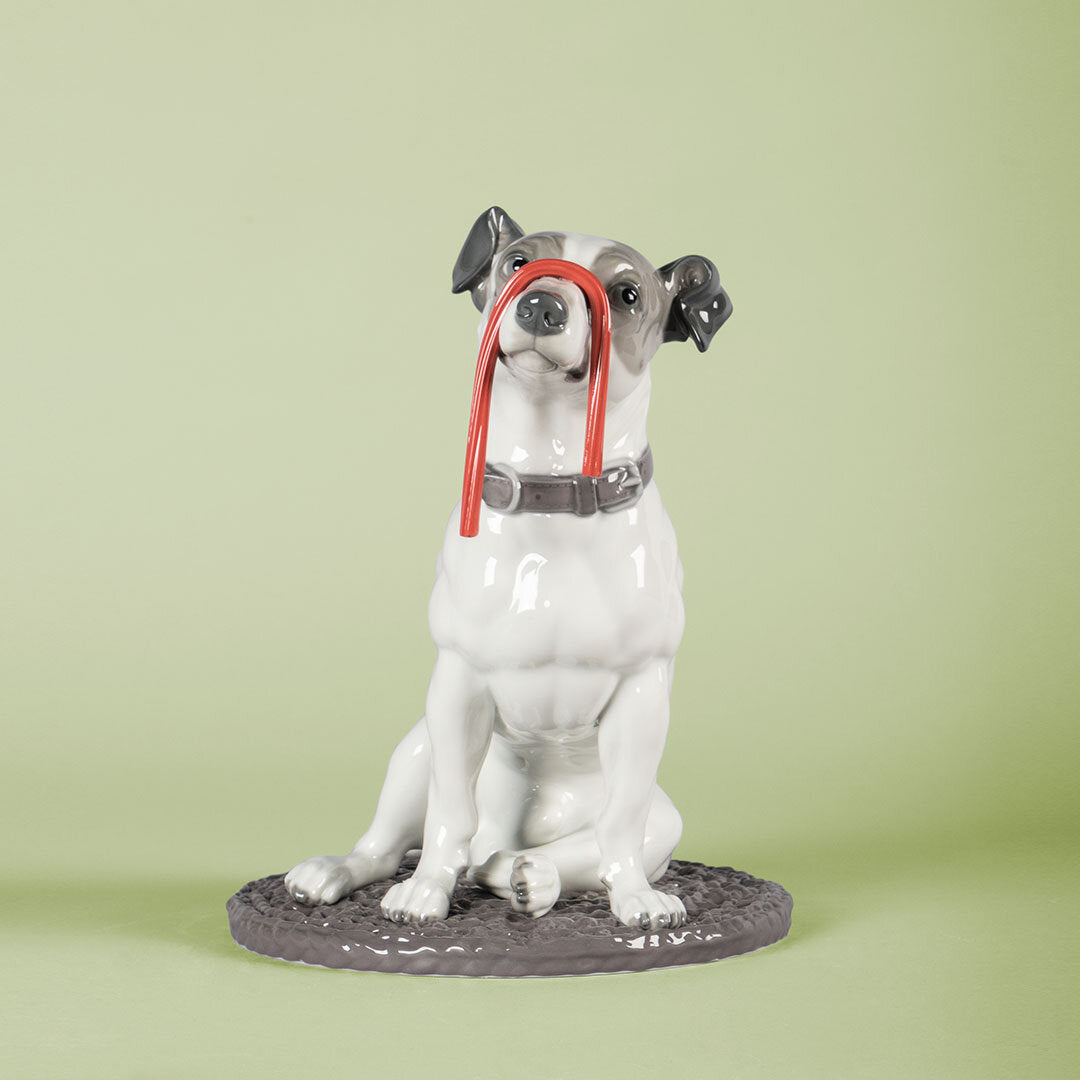 Jack Russell with Liquorice Dog Sculpture - FormFluent