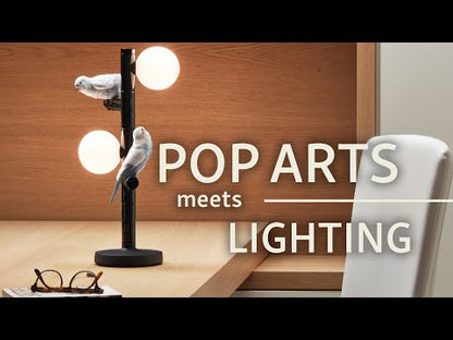 Lladró Parrot Party Table Lamp Black