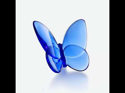Baccarat Lucky Butterfly Blue Crystal