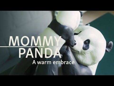 Youtube video of Lladro's Mommy Panda. The text on the thumbnail reads: Mommy Panda - A warm embrace 