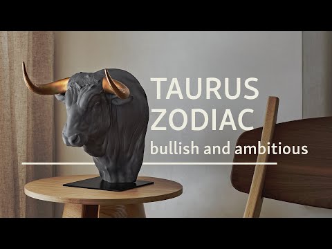 Youtube video of Lladro's Taurus. The text on the thumbnail reads: Taurus Zodiac - bullish and ambitious 