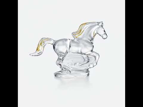 Baccarat Zodiac Horse 2026 Clear and Gold Crystal | Formfluent