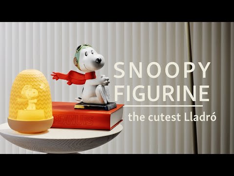 Youtube video of Lladro's Snoopy Flying Ace. The text on the thumbnail reads: Snoopy figurine - the cutest Lladro. 