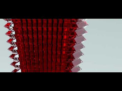 Baccarat Eye Rectangular Vase Small Red Crystal