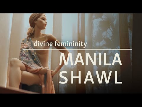 Youtube video of Nude with Shawl. The text on the thumbnail says: divine femininity - Manila Shawl 