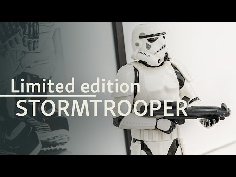 Youtube video of Lladro's Stormtrooper. The text on the video reads: Limited edition - Stormtrooper 