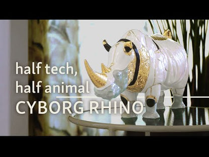 Lladró Rhino Cyborg Sculpture
