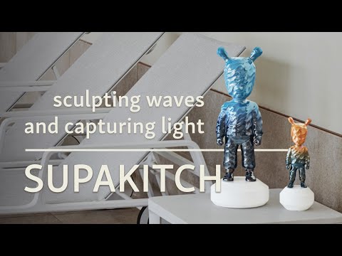 Youtube video of Supakitch's The Guest for Lladro. The text on the thumbnail says: sculpting waves and capturing light - Supakitch