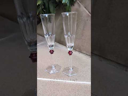 Baccarat Harcourt Eve Champagne Flutes Set of 2 - Red