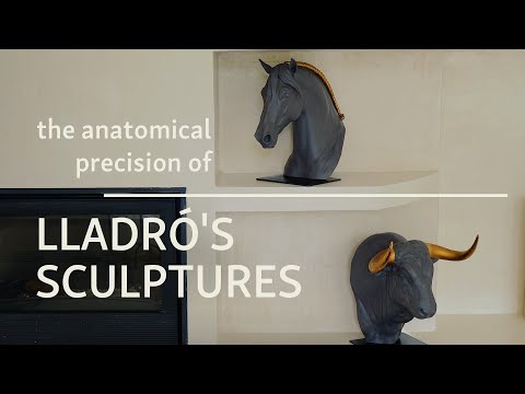 Youtube video of Lladro Equinus and Taurus Sculpture. The text on the thumbnail reads: The anatomical precision of Lladro's sculptures.